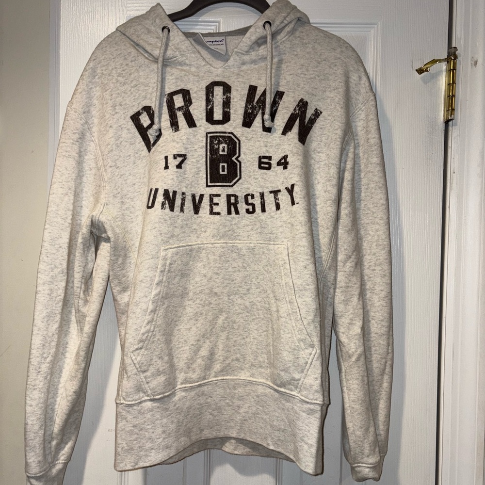 Champion Cream Brown University Hoodie